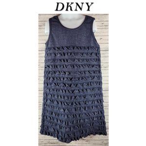 DKNY Denim Ruffle Dress Size Large